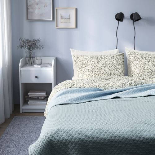 IKEA - PRAKTVIAL, bedspread/blanket, blue, 260x250 cm