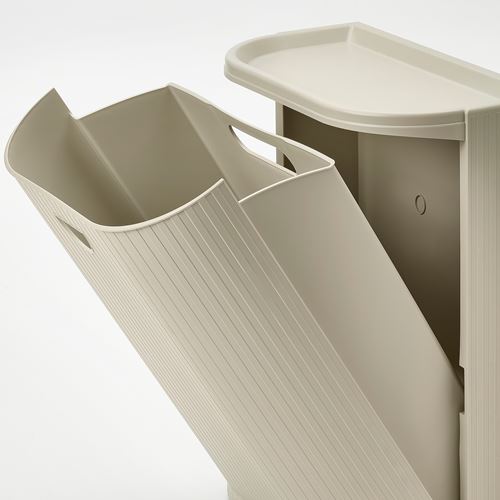 IKEA - GARDSBUTIK, atık ayırma kutusu, gri-bej, 21 lt
