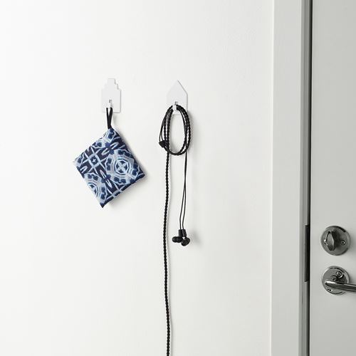 IKEA - TIPPVAGN, adhesive hook, white