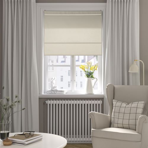 IKEA - RINGBLOMMA, roman blind, beige, 80x160 cm