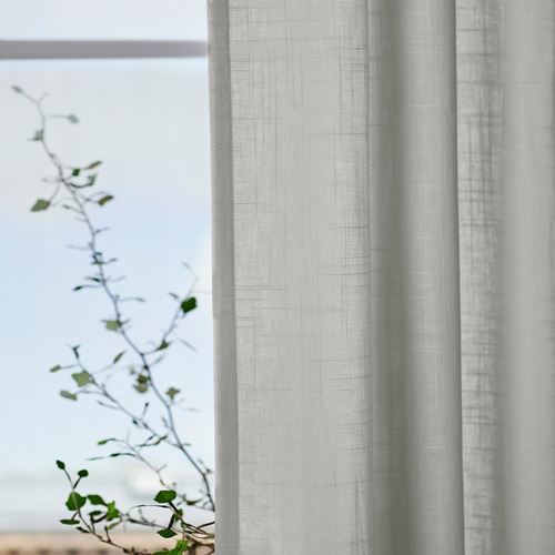 IKEA - SILVERLÖNN, sheer curtains, 1 pair, light grey, 145x300 cm