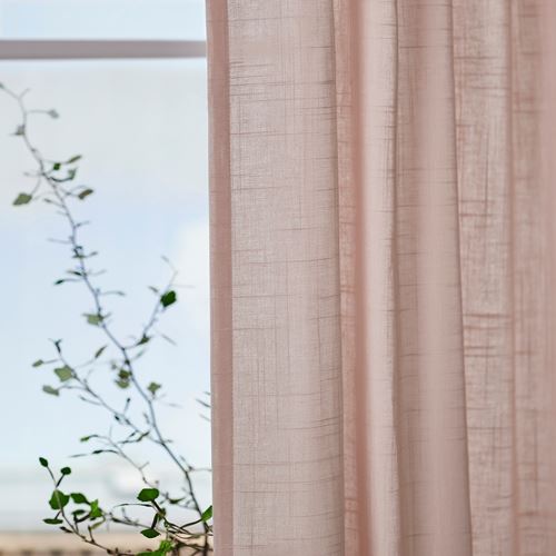 IKEA - SILVERLÖNN, sheer curtains, 1 pair, pink, 145x300 cm