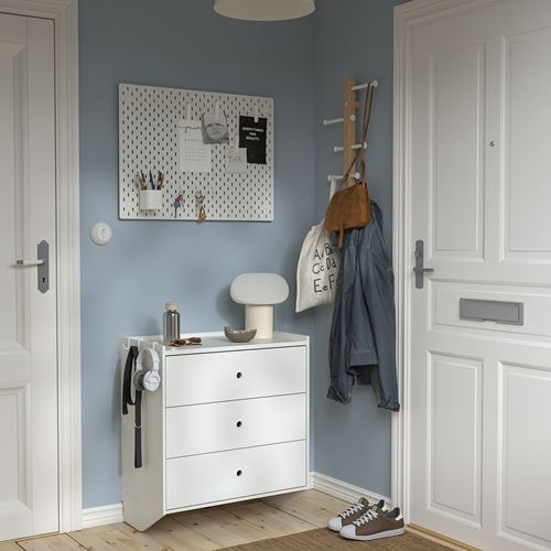 IKEA - RACKNAS, 3 çekmeceli şifonyer, beyaz, 69x78 cm