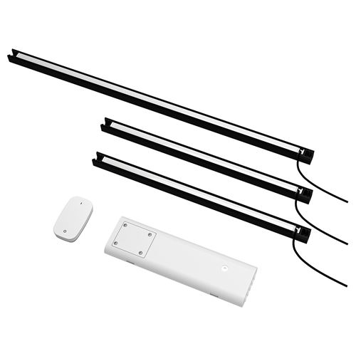 IKEA - SILVERGLANS/RODRET, aydınlatma seti, antrasit, 60/40 cm