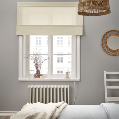 IKEA - RINGBLOMMA, roman blind, beige, 120x160 cm