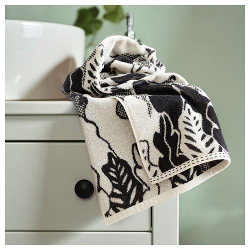 IKEA - FRÖDD, hand towel, black-white, 50x100 cm