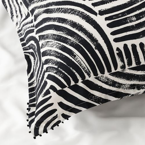 IKEA - FRÖDD, pillowcase, black-white, 50x60 cm