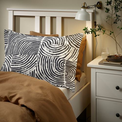 IKEA - FRÖDD, pillowcase, black-white, 50x60 cm