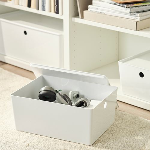 IKEA - KUGGIS, box, white, 26x35x15 cm