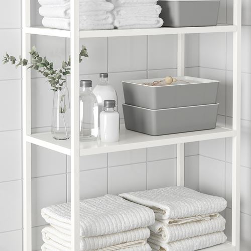 IKEA - KUGGIS, box, light grey, 18x26x8 cm