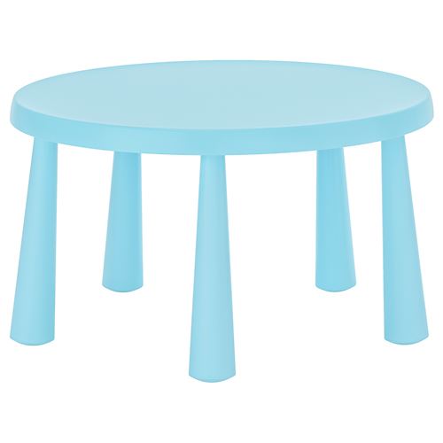 IKEA - MAMMUT, children's table, light blue, 85 cm