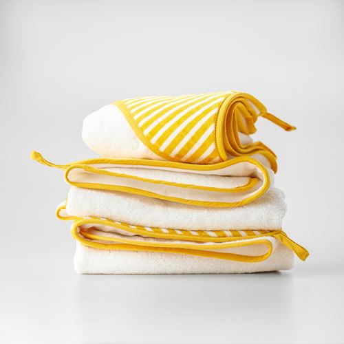 IKEA - GRÖNFINK, baby towel, yellow, 80x80 cm