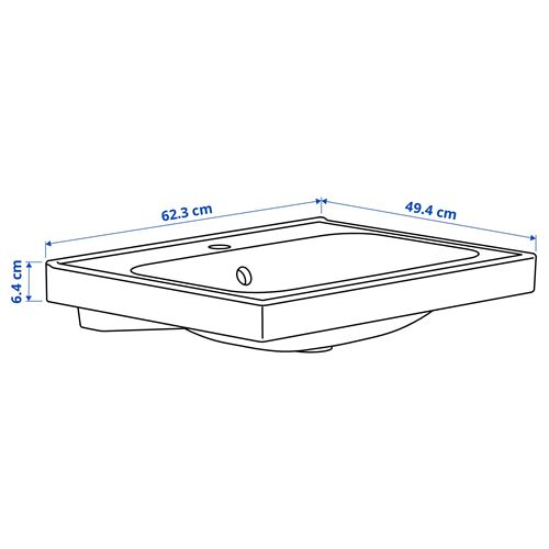 IKEA - ORRSJÖN, wash-basin, white, 62x49 cm