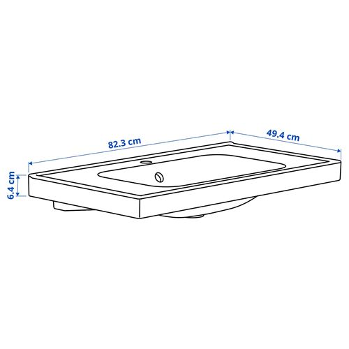 IKEA - ORRSJÖN, wash-basin, white, 82x49 cm