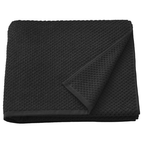 IKEA - GULVIAL, bath sheet, black, 70x140 cm