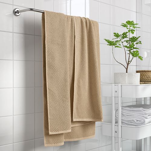 IKEA - GULVIAL, bath sheet, beige, 100x150 cm