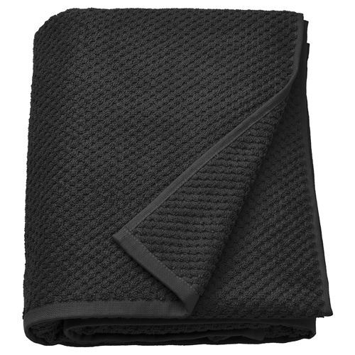 IKEA - GULVIAL, bath sheet, black, 100x150 cm