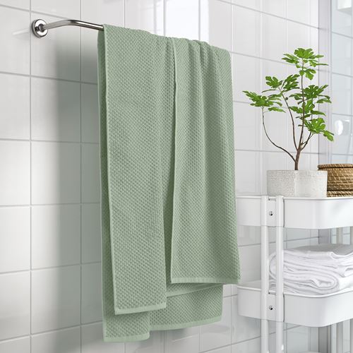 IKEA - GULVIAL, bath sheet, pale grey-green, 100x150 cm