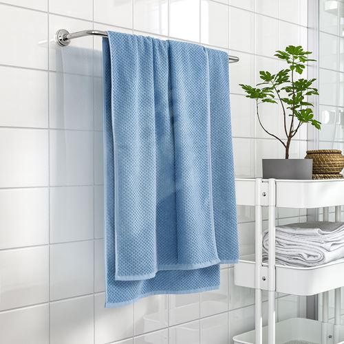 IKEA - GULVIAL, bath sheet, dark grey-blue, 100x150 cm