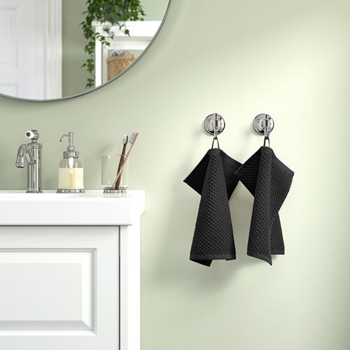 IKEA - GULVIAL, hand towel, black, 30x30 cm