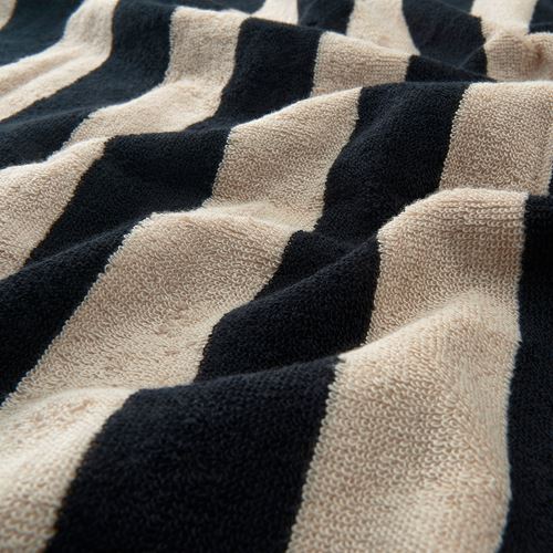 IKEA - SLANHÖSTMAL, hand towel, black/beige, 40x70 cm