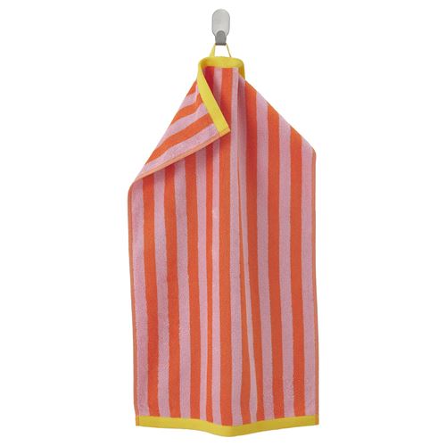 IKEA - SLANHÖSTMAL, hand towel, orange/pink, 40x70 cm