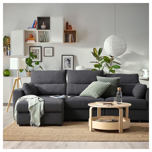 IKEA - ESKILSTUNA, corner sofa-bed with storage, hillared anthracite