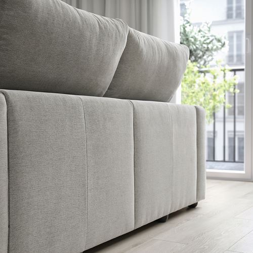 IKEA - ESKILSTUNA, corner sofa-bed with storage, tallmyra white/black