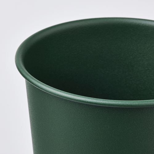 IKEA - AKERBAR, steel plant pot, dark green, 9 cm