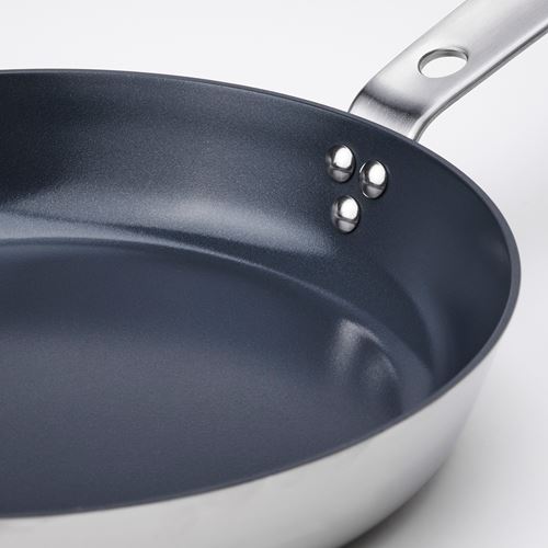 IKEA - HEMKOMST, frying pan, non-stick coating-stainless steel, 24 cm