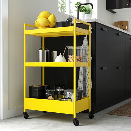 IKEA - NISSAFORS, trolley, yellow, 50,5x30x83 cm