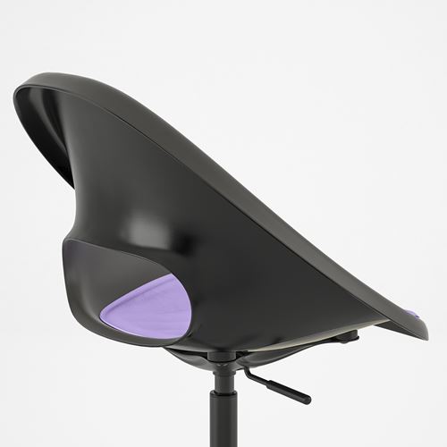 IKEA - ELDBERGET/MALSKAR, office chair, dark grey black-lilac