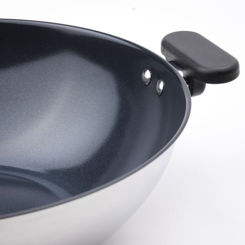 IKEA - MIDDAGSMAT, wok tava, yapışmaz kaplama-paslanmaz çelik, 32 cm