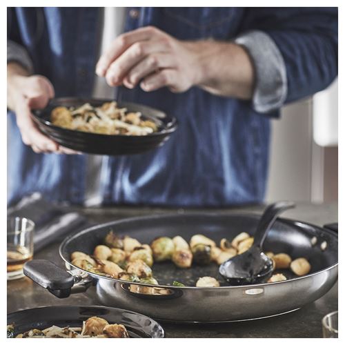 IKEA - MIDDAGSMAT, frying pan, non-stick coating-stainless steel, 32 cm