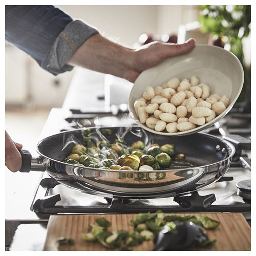 IKEA - MIDDAGSMAT, frying pan, non-stick coating-stainless steel, 32 cm