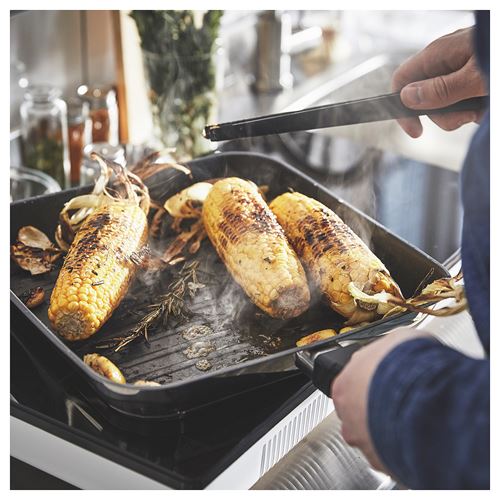 IKEA - MIDDAGSMAT, grill pan, stainless steel, 28x28 cm