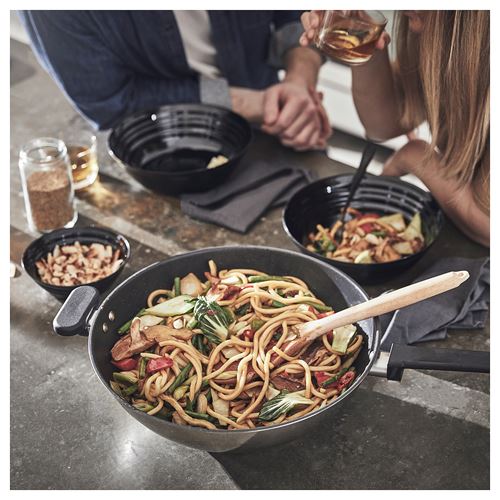 IKEA - MIDDAGSMAT, wok, non-stick coating-stainless steel, 32 cm