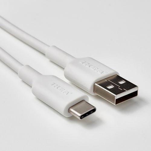 IKEA - SITTBRUNN, USB-C - USB kablo, beyaz, 2 m