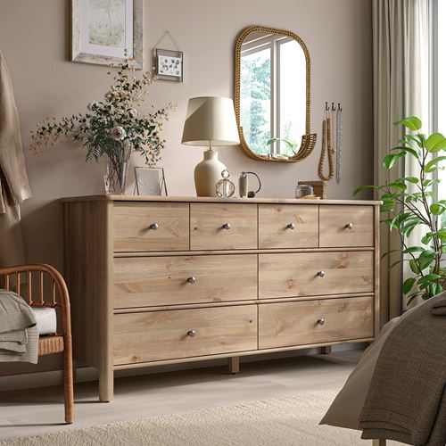 IKEA - STOREMOLLA, chest of 8 drawers, grey-brown, 171x50x91 cm