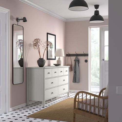 IKEA - STOREMOLLA, chest of 8 drawers, light grey/beige, 171x50x91 cm