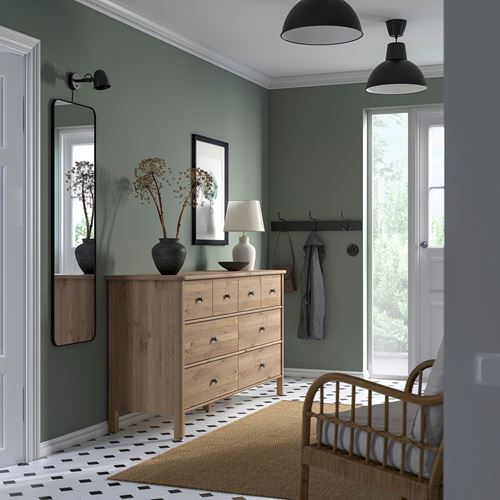 IKEA - STOREMOLLA, chest of 8 drawers, grey-brown, 171x50x91 cm