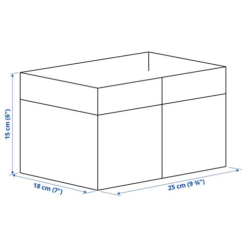 IKEA - DRÖNA, kutu seti, mavi, 18x25x15 cm