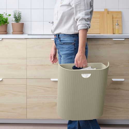 IKEA - GARDSBUTIK, atık ayırma kutusu, gri-bej, 21 lt