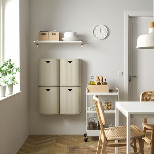IKEA - GARDSBUTIK, atık ayırma kutusu, gri-bej, 21 lt