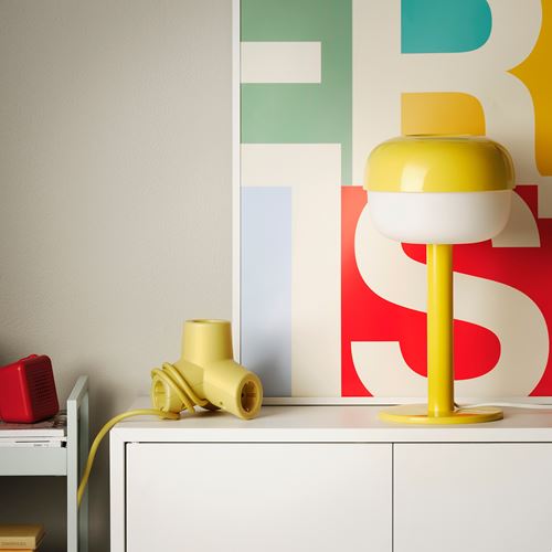 IKEA - HORNFELS, extension cord, yellow, 1.8 m