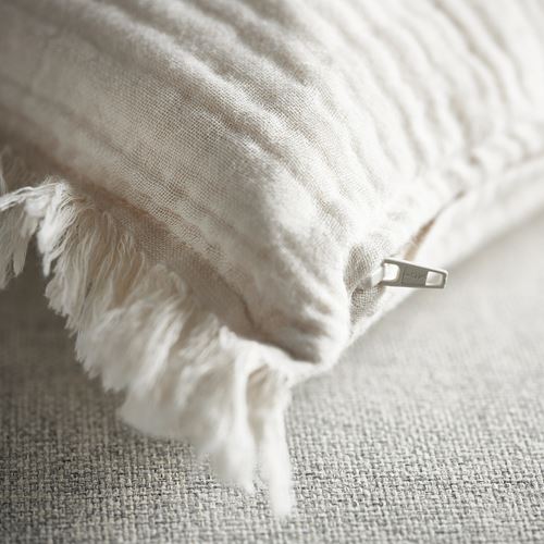 IKEA - VALLKRASSING, lace pillow cover, off white, 50x50 cm