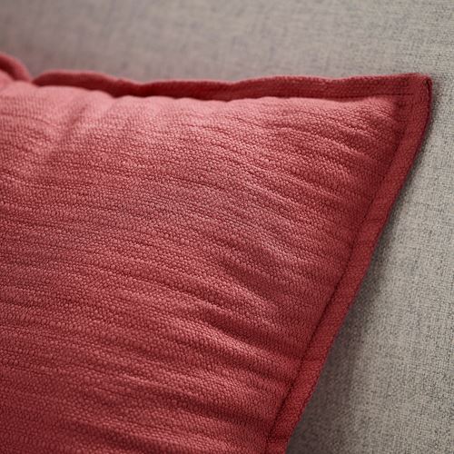 IKEA - LAGERPOPPEL, lace pillow cover, pink/red, 40x58 cm