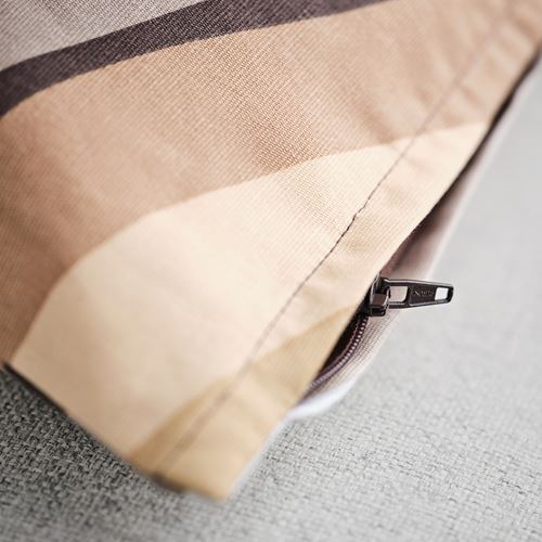 IKEA - MYGGBLOMSTER, lace pillow cover, beige-multicolor, 50x50 cm