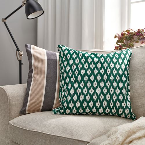 IKEA - SKANEFIBBLA, lace pillow cover, green/white, 50x50 cm