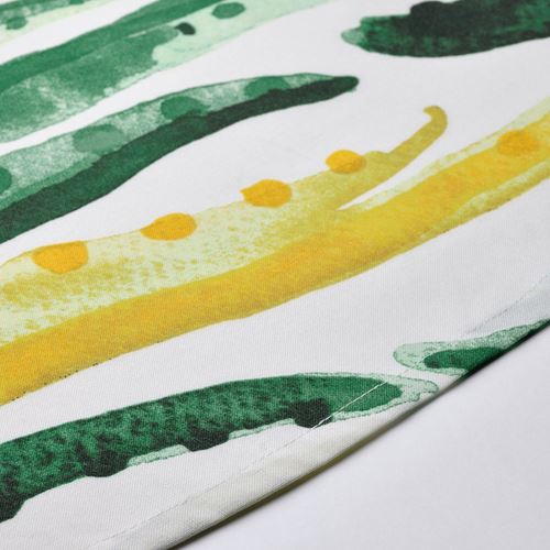 IKEA - NABBFISK, tablecloth, yellow-green-white, 150 cm